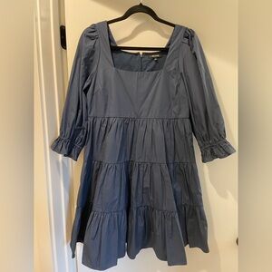 Madewell Long Sleeve Blue Dress